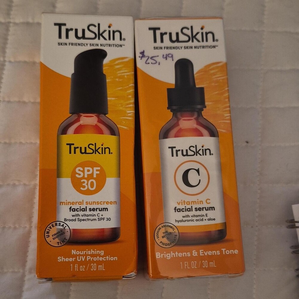 TruSkin Vitamin C Facial Serum and Mineral Sunscreen SPF 30